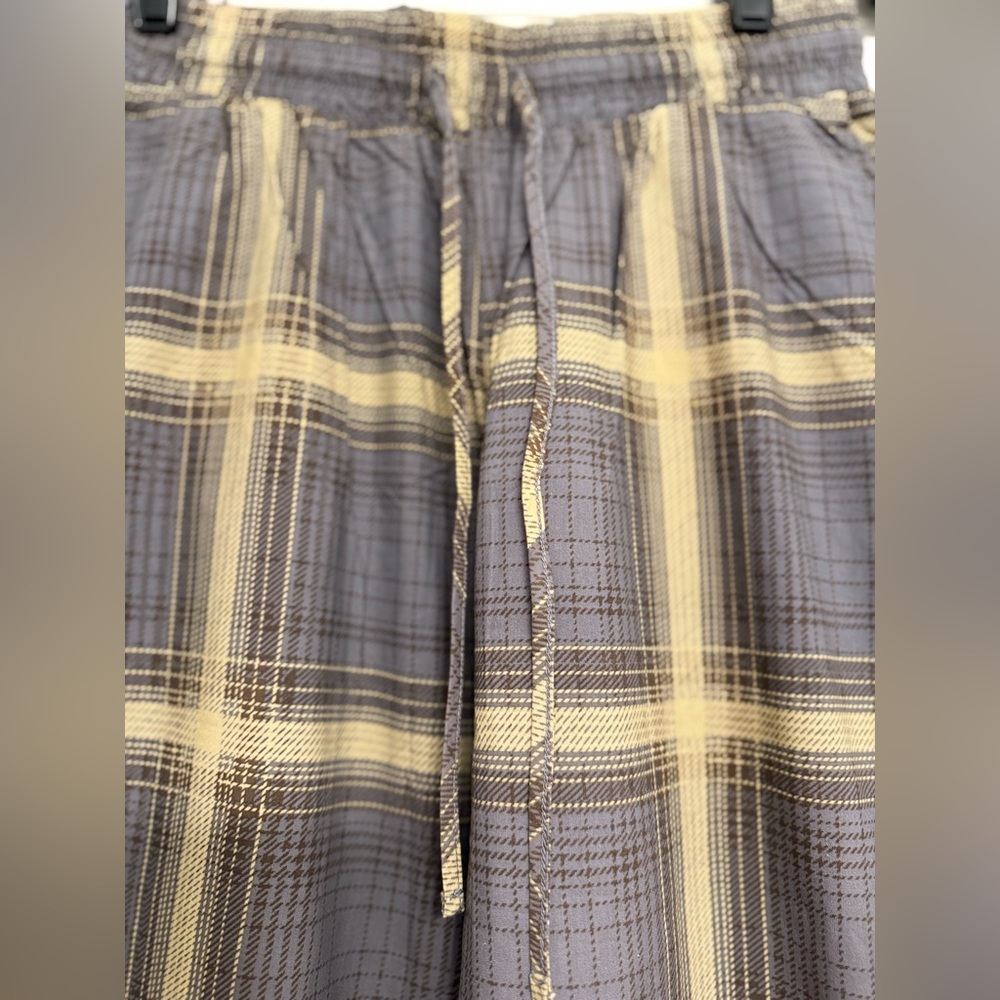 NWT WeWoreWhat Pull On Pajama Bottoms Plaid Yellow - S - Picture 4 of 11